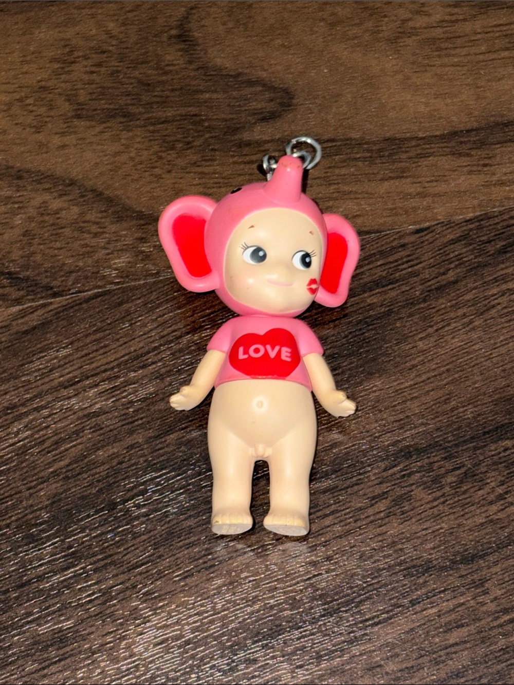 Sonny Angel Pink Elephant Love Keychain Doll - Cute Kids Accessory